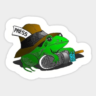 ToughPigs frog reporter Sticker